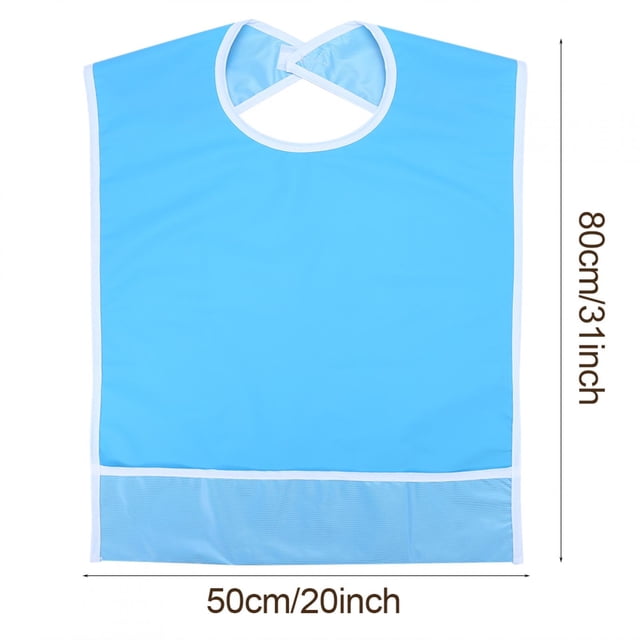 Babero impermeable para adultos NikouMX Babero para personas mayores Color rosa naranja verde claro azul cielo