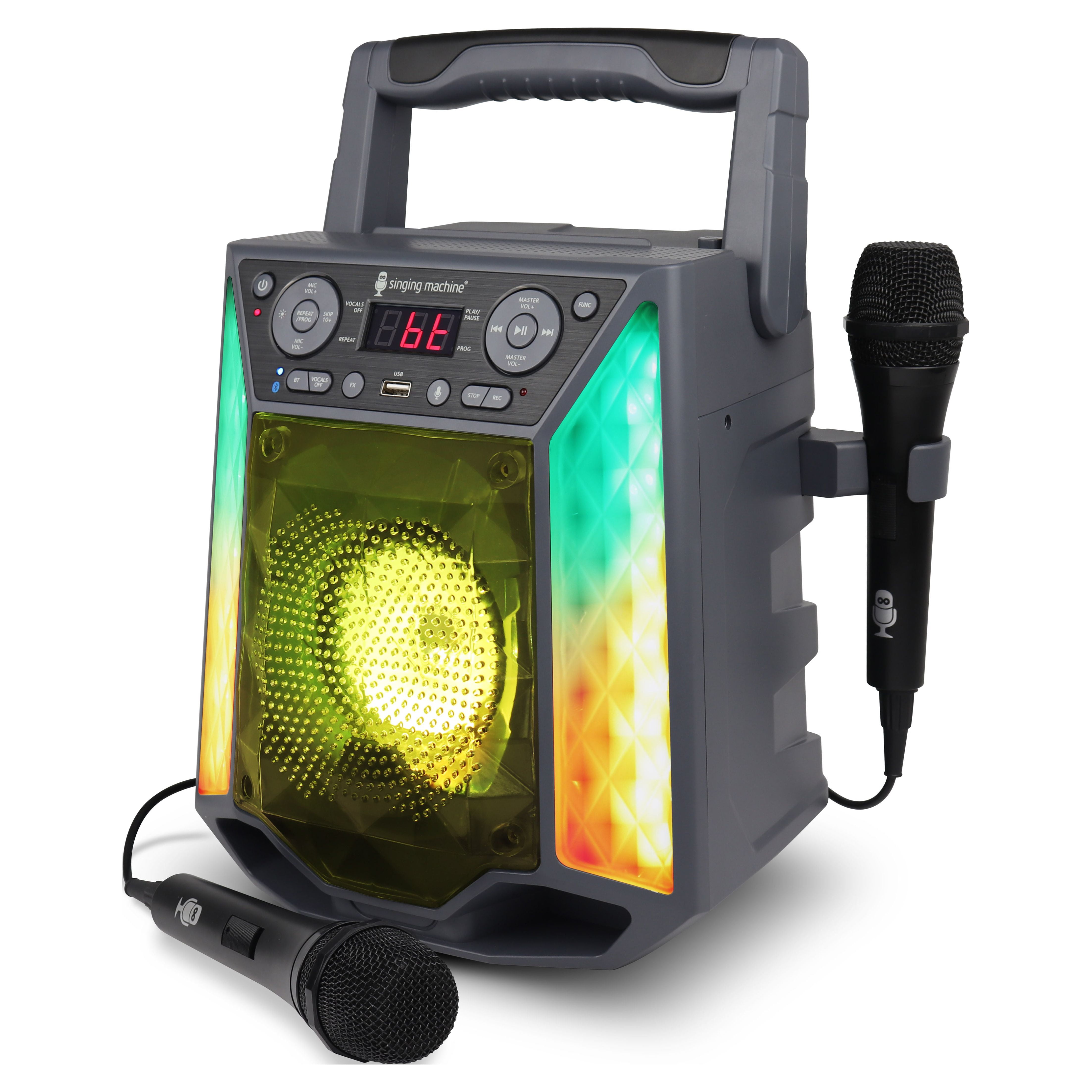 Singing Machine Portable Bluetooth® system + Light Show, SML693BK, Black 