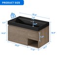thumbnail image 6 of Uforic Wall Mounted Bathroom Vanity with Sink, 36 Inch Bathroom Sink Storge Cabinet with Drain, Sepia, 6 of 6