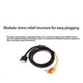 thumbnail image 3 of Adapter Cable, Cable Audio Cable VGA to AV Cable 15 Pin to 3 Audio AV Cable Adapter for HDTV PC DVD,5FT/ 1.5M, 3 of 10