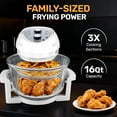 thumbnail image 5 of Granitestone Big Boss 16Qt Extra Large Glass Air Fryer Non Toxic – Family Sized 4 in 1 Cooker with 3 Cooking Sections, Stainless Steel Racks for French Fries, Chicken, Self Cleaning, Dishwasher Safe, 5 of 9