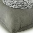 thumbnail image 3 of Cushion Cover For Chair, Silver Throw Pillow Cover, Ruffle Flower Floral Theme Pillows Cover, 14x14 inch (35x35 cm) Pillow Cover, Square Silk Pillow Cover, Floral - Silver Vintageous, 3 of 5