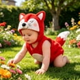 thumbnail image 3 of RUINIXCW Baby Animal Sleeveless Fox/Frog Romper with Hat Halloween Cosplsy, 3 of 9