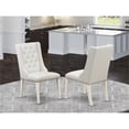 thumbnail image 2 of East West Furniture Forney 38" Fabric Dining Chairs in White/Gray (Set of 2), 2 of 6
