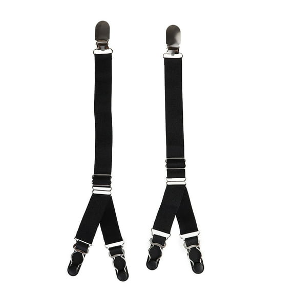 Sipeihong Garter Shirt Stays for Men Sock Garters Style Black