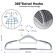 thumbnail image 2 of Perchas de plástico, paquete de 50 perchas resistentes para ropa seca y húmeda con almohadillas antideslizantes, ahorro de espacio, organizador súper ligero de 0,2 pulgadas de grosor, 2 of 7