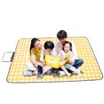 thumbnail image 4 of Soidarity Colchoneta de Picnic impermeable plegable para exteriores a cuadros rojos y blancos, almohadilla gruesa de moda, transpirable, suave, portátil, carpas Rejilla blanca amarilla 150*150cm Soidarity OD001135-18, 4 of 6