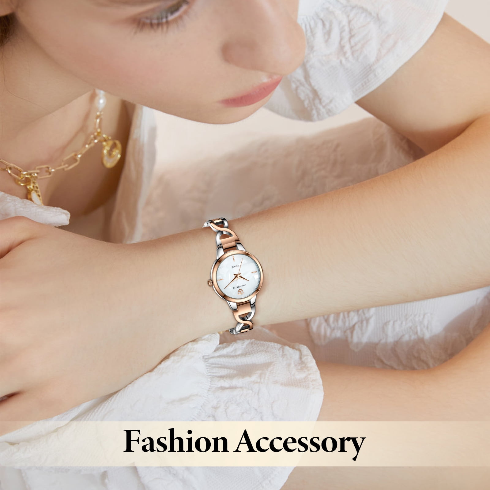Watches for Woman Elegant Bangle Watch for Women with Adjustable Strap 3ATM Water Resistance Gift for Woman