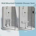 thumbnail image 6 of Folding Shower Seat, Wall Mounted Fold Down Shower Bench with Shower Head Slot& Non Slip Pads, Bathtub Stool Seat for Handicap, Disabled, Seniors, Elderly, 6 of 6