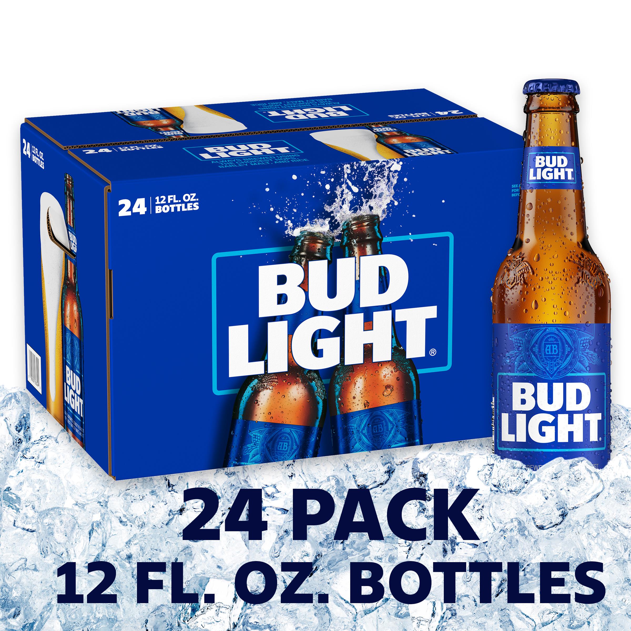 Bud Light Beer 24 Pack Beer 12 FL OZ Bottles Walmart Walmart