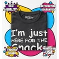 thumbnail image 3 of Shop4Ever I'm Just Here for the Snacks Funny Toddler's Cotton T-Shirt 5T/6T Black, 3 of 6