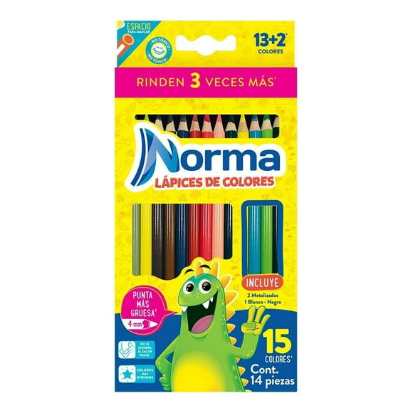 Colores Norma Largos tradicionales 13+2