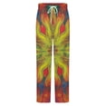 thumbnail image 5 of Vibrant Psychedelic Mandala Art Winter Female Pants Flannel High Waist Women Pants Lady Warm Straight Leg Plush Trousers, 5 of 7