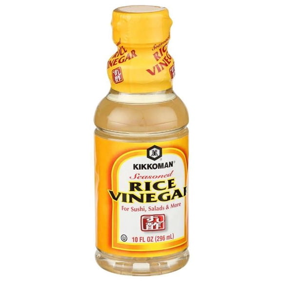Kikkoman Seasoned Rice Vinegar, 10oz, 1 Count, Shelf Stable, Plastic Bottle, Great for Salads, New