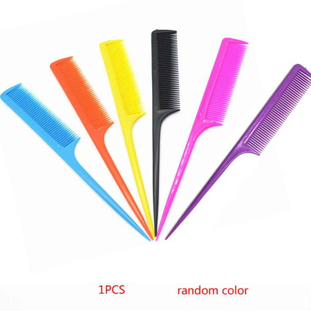 Pure Color Hair Comb Salon Brush Styling Hairdressing Rat Tail Plastic Comb Set With Thin And Long