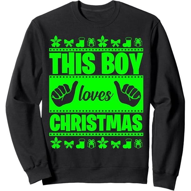 Sudadera de Navidad con diseño de This Boy Loves Christmas