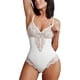 thumbnail image 1 of Body de encaje para mujer, ropa moldeadora con control de barriga, camisola sin espalda con cuello en V, camisetas más delgadas sin mangas, 1 of 5