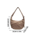 thumbnail image 3 of Bolsa cruzada de pana para mujer, de gran capacidad, color sólido, correa ajustable, para escuela, oficina y uso diario., 3 of 7
