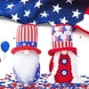 Molumo 2Pcs 4th of July Gnomes Decorations for Home - American Patriotic Gnomes Decorations for Independence Day, Plush Handmade Swedish Tomte Gnomes Gifts for Women & New USA Citizenships