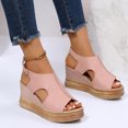 thumbnail image 3 of Dakaela Womens Wedge Sandals Espadrille Platform Walking Shoes Comfort Summer Dressy Sandal Size 6-9, 3 of 6