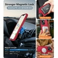 thumbnail image 2 of for iPhone 14 Case/iPhone 13 Case, Compatible with Magsafe, Translucent Matte Shockproof -Grade Protection, Strong  Phone Case for iPhone 14/13 6.1'', Red, 2 of 14
