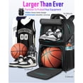 thumbnail image 3 of Mochila LOINTET para baloncesto con soporte para pelota, color negro, 3 of 6