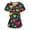 Sky Blue, variant on Dwralegc Women's Valentines Printed Scrub Tops Short Sleeve Shirts Heart Pattern V Neck Nursing Plus Size T Shirts Stretch Workwear Multicolor 2XL