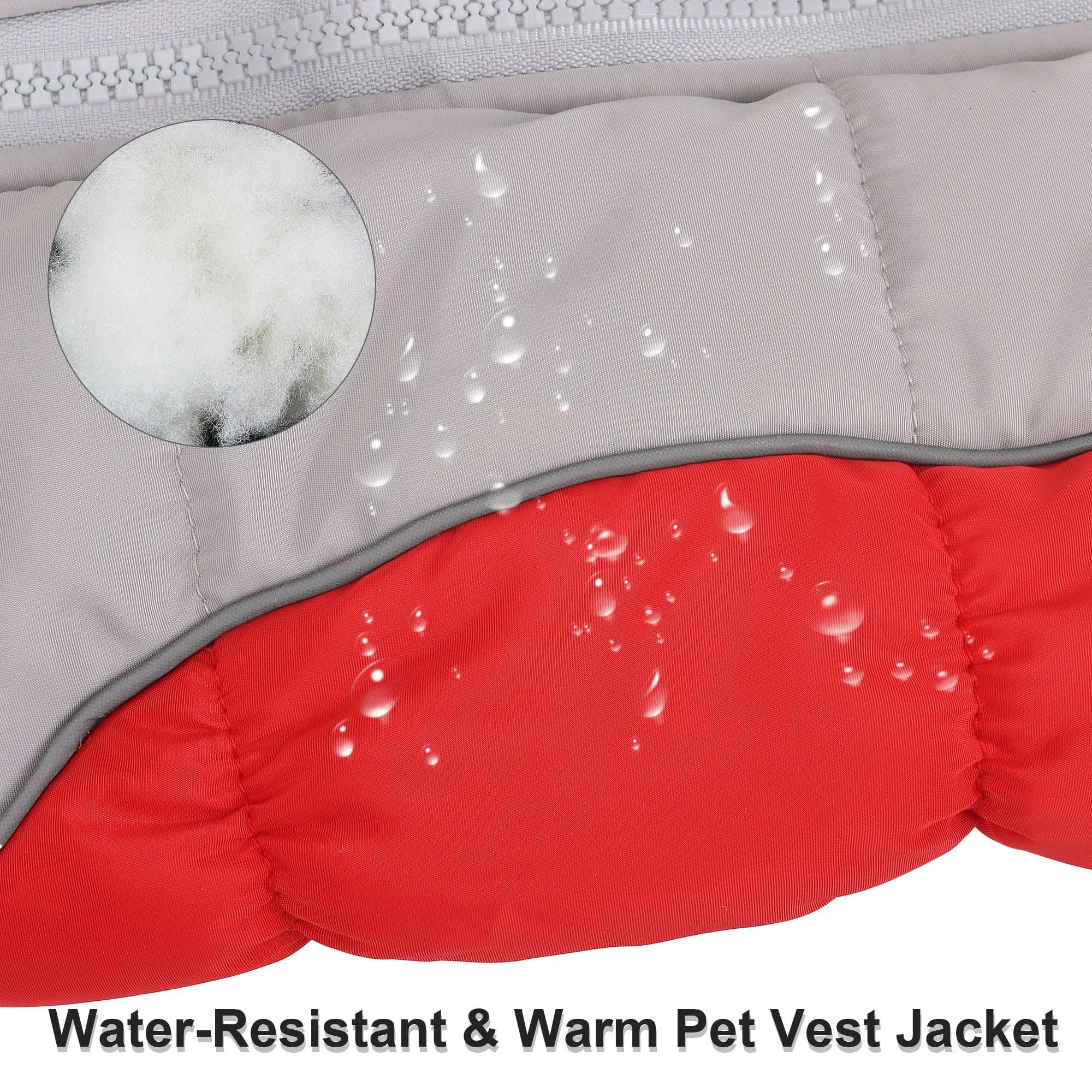 BadPiggies Warm Dog Winter Coat Reflective Dog Jacket Waterproof Cold Weather Pet Vest for Medium Large Dogs XL-6XL