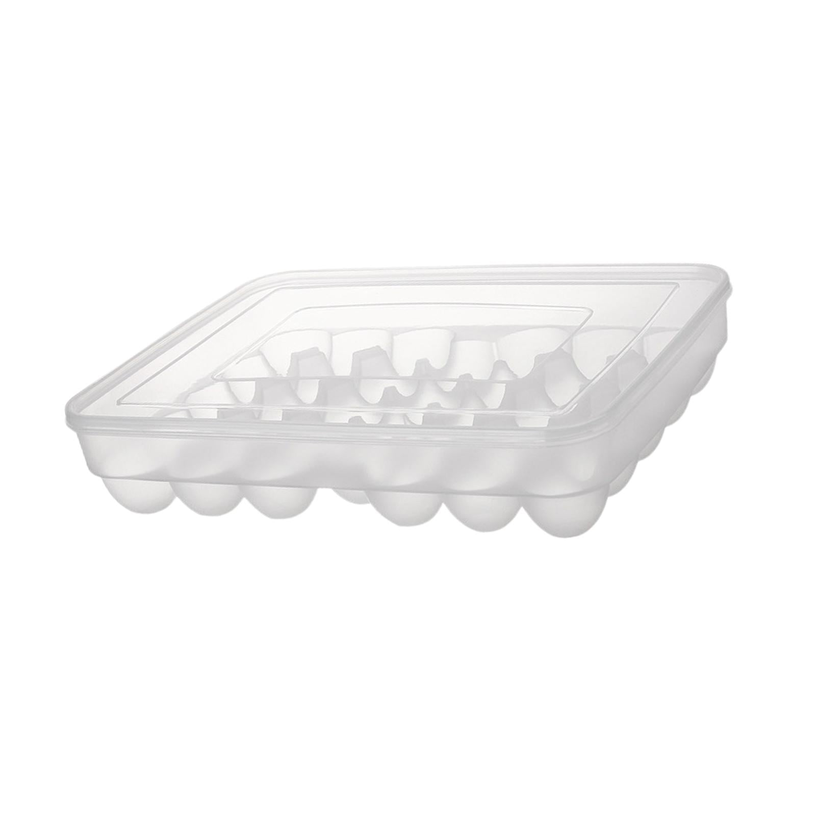 TISHITA 2xEgg Container Egg Bins Keep Fresh Reusable Fridge Organizer Egg Holder