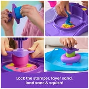 Kinetic Sand, SquishMotion Playset with 1lb Play Sand, Stamper & 5 Tools