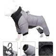 thumbnail image 5 of STGRGFHY Dog winter coat with legs,Winter Coat Dog Jackets Four Legged Coat Warm Fleece Dog Jacket Reflective Turtleneck Winter Coats with Harness,full body dog coat(Orange M), 5 of 8