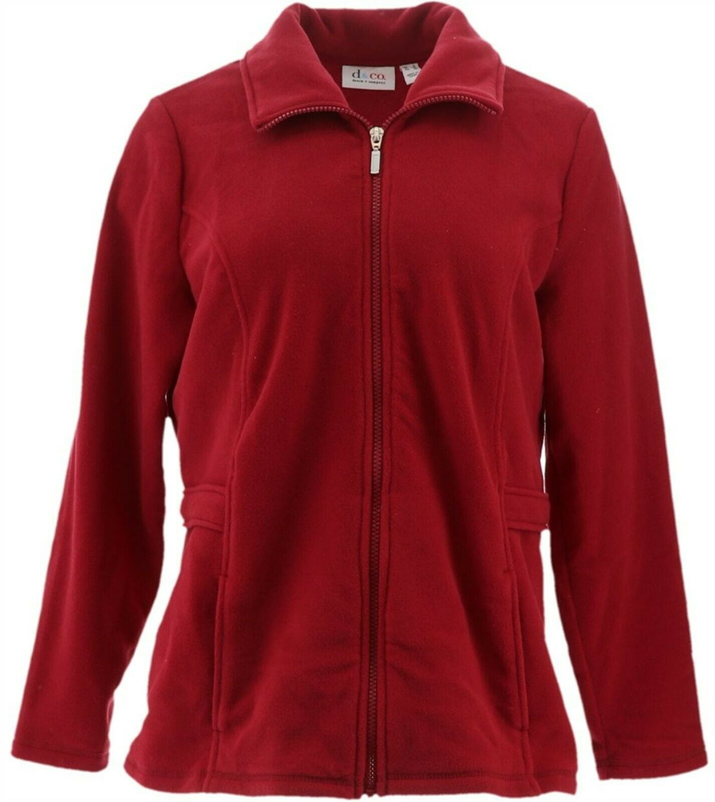Download Denim & Co. - Denim& Co Fleece Long-Sleeve Zip-Front ...