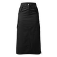 thumbnail image 6 of Sngxgn Women's Summer Solid Split Hem Mini Skirt(Black,S), 6 of 6