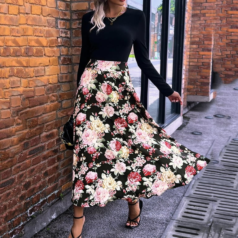 ZIZOCWA Western Dresses To Wear With Boots Dresses Work Casual