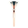 thumbnail image 3 of Clara Pucci 14K Rose Gold 2ct LondonBlueTopaz Solitaire Ring for Women, 3 of 8