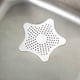 thumbnail image 5 of Injueey Colador de fregadero de cocina, recogedor de pelo de estrella de cinco puntas, cubierta de drenaje de bañera antibloqueo, filtro de Juegos de accesorios de baño Blanco, 5 of 6