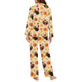 thumbnail image 6 of DISNIMO Turkey Pumpkin Printed Pajama Set for Women 2 Piece Lounge Set Long Sleeve Sleepwear and Long Pants Sets Button Down Loungewear Nightwear with Pockets, 4XL, 6 of 7