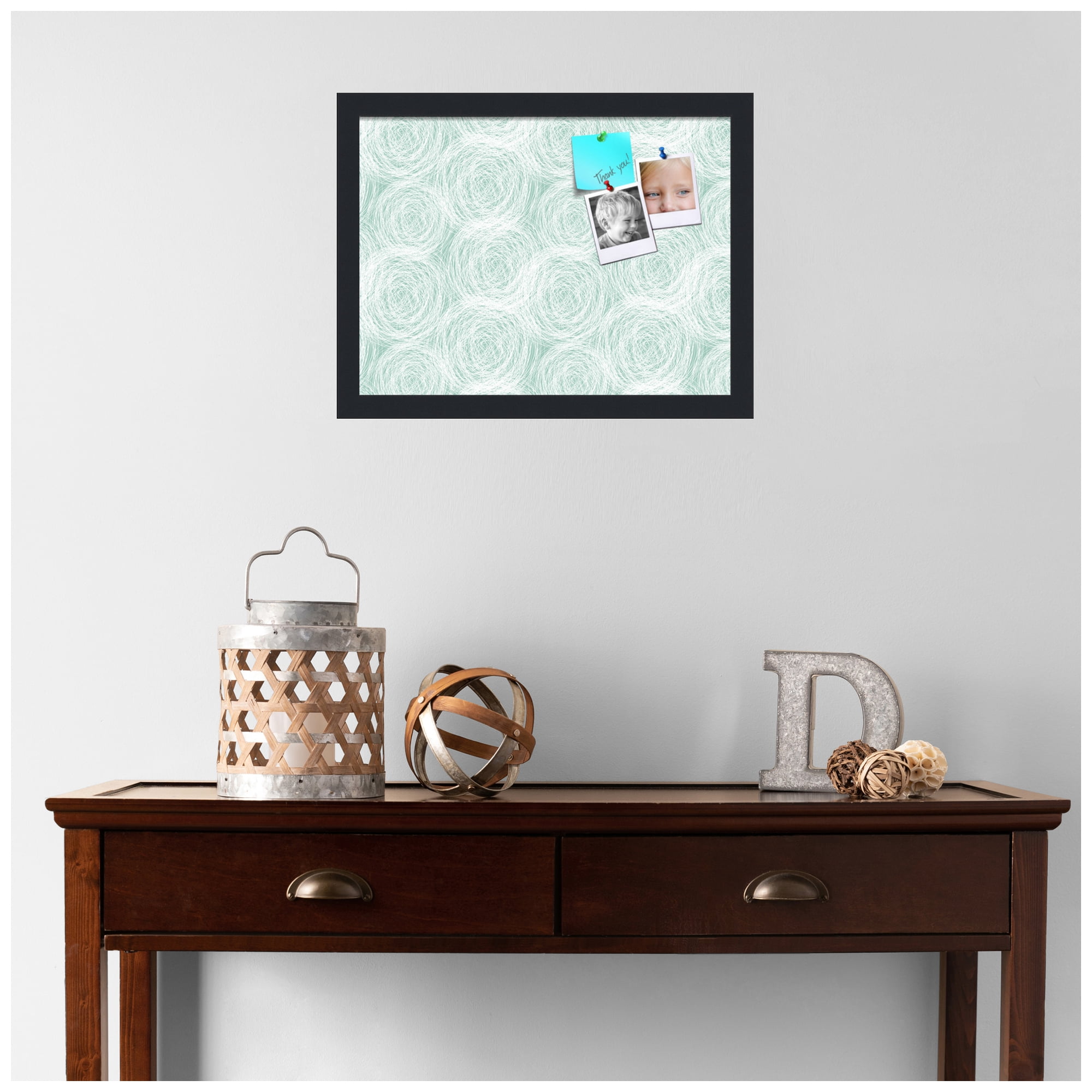 PinPix ArtToFrames 14x10 Custom Cork Bulletin Board    Poster Board Has a Fabric Style Canvas Finish, Framed in Satin Black (PinPix-1926)