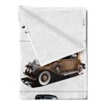 thumbnail image 2 of Cars Soft Flannel Fleece Throw Blanket, Rare Fifties Vintage Vehicle Closed Roof Tops Original Timeless Automobile Graphic, Cozy Plush for Indoor and Outdoor Use, 50" x 70", Multicolor, by Ambesonne, 2 of 5