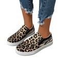 thumbnail image 3 of Womens Shoes Casual Fashion Leopard Print Leather Low Cut Comfortable Flat Sole Casual Single Shoes Womens Sneakers, 3 of 8