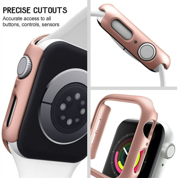 ALMNVO PC Cover for Apple Watch Case 7 SE 6 41mm 45mm 44mm 40mm