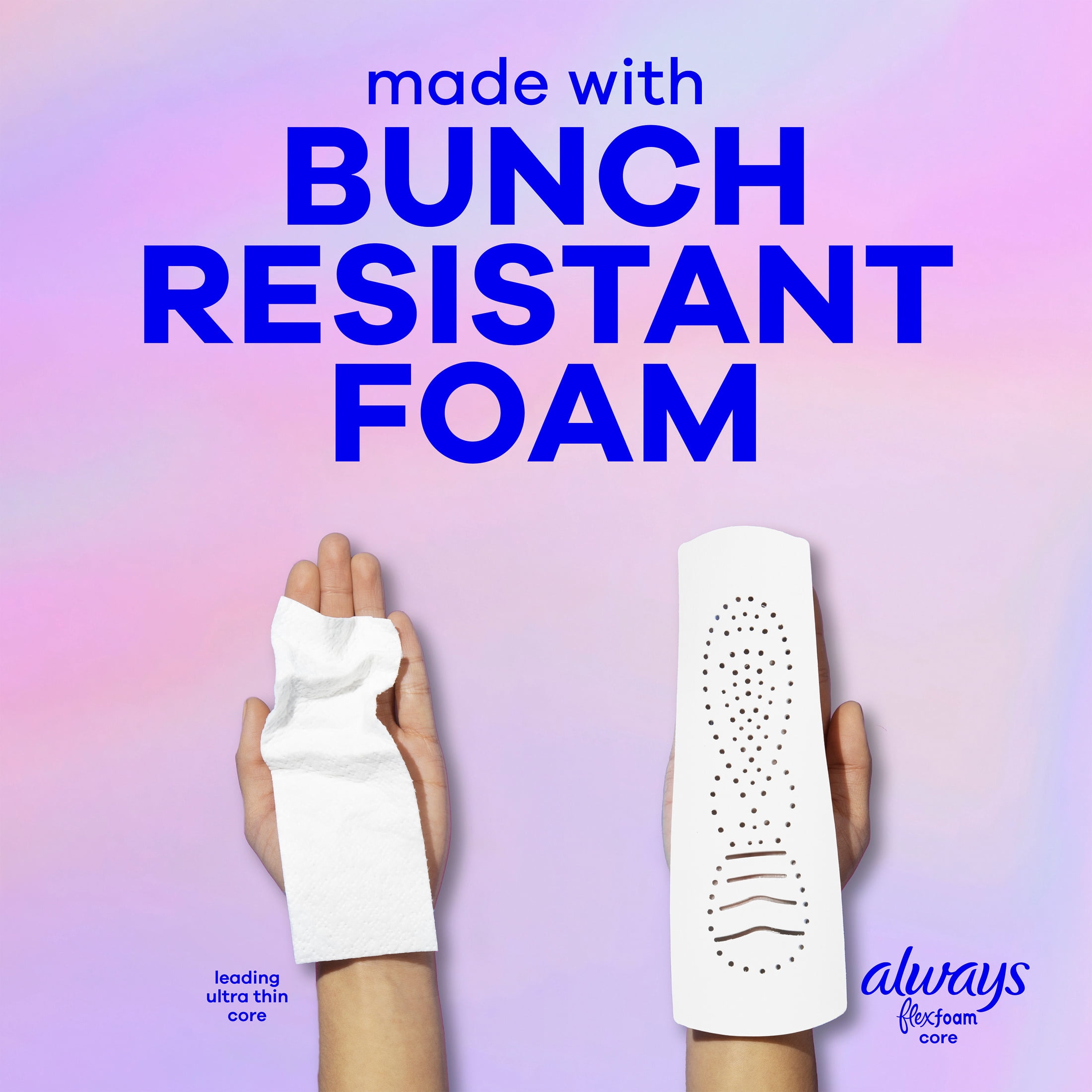 Always Pocket FlexFoam Pads, Size 1, Regular, Wings, Unscented, 66 Count
