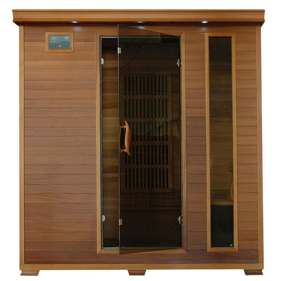 Sauna infrarouge en thuya par Radiant Saunas pour 4 personnes à 9 éléments chauffants de carbone