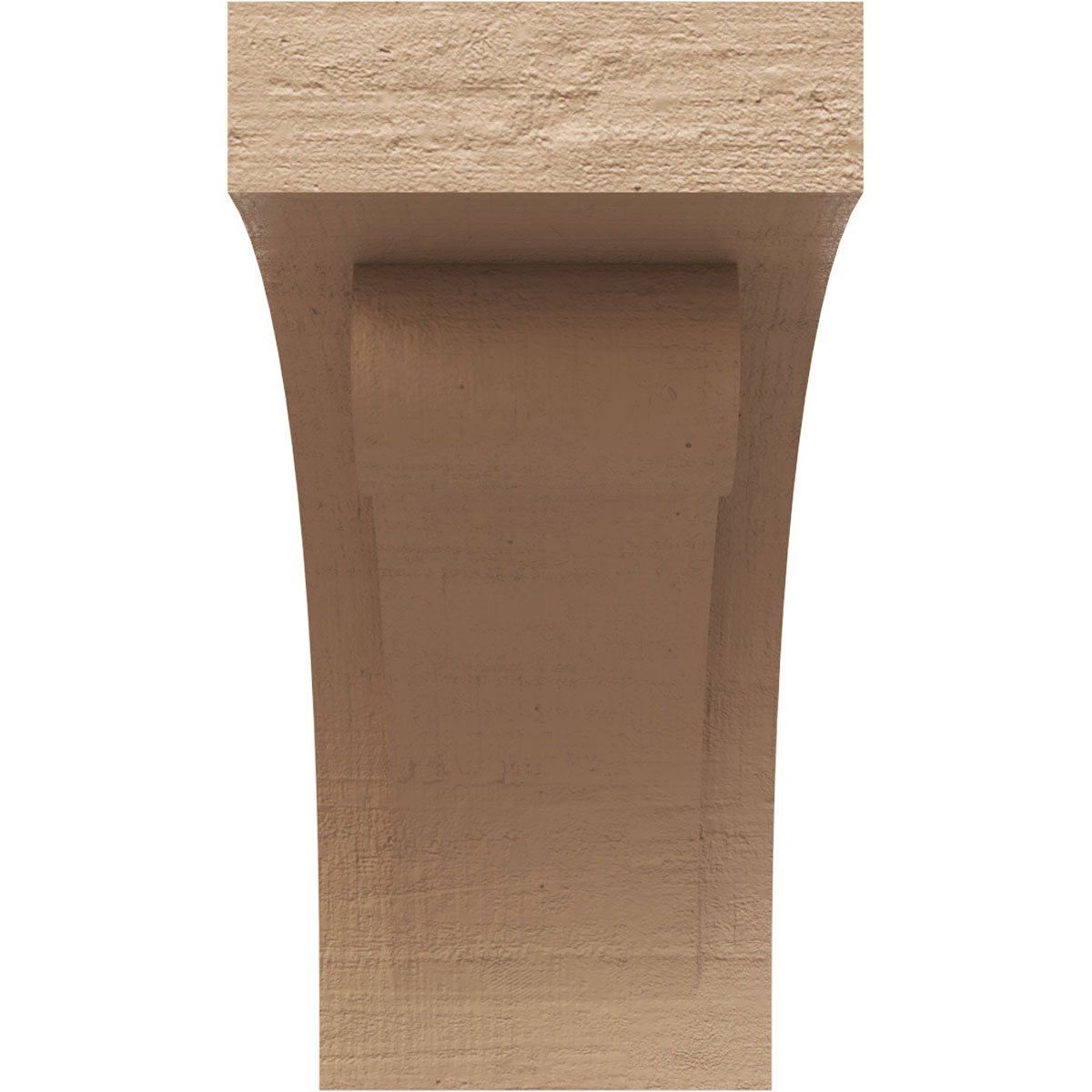 6"W x 12"D x 12"H Classic Viola Rough Cedar Woodgrain TimberThane Corbel, Primed Tan