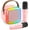 1 pack, variant on Karaoke Machine for Kids Adults, Portable Bluetooth Mini Karaoke Microphone Singing Speaker with 2 Mic and Light,Toys for All Smartphones,Birthday, Family,Home Party (Pink)