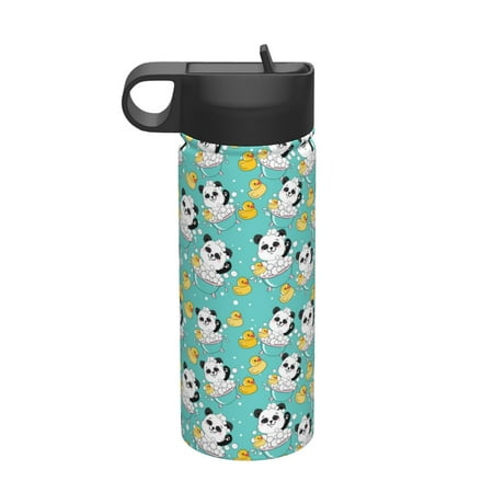 

Uemuo Panda Bathing In The Bath Print 18oz Sports Insulated Kettle Water Bottle Outdoor Sports Bottle Insulated Hydration Bottle with Handle & Flip Straw