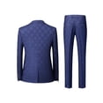 thumbnail image 4 of Beauty-Emily Men's 3-Piece Suit Set – Slim Fit Plaid Blazer, Vest & Pants, Elegant Formal Suit for Business, Wedding & Special Events, 4 of 12