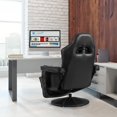 thumbnail image 2 of Massage Gaming Recliner, High Back Swivel Home Office Chair w/Adjustable Backrest & Footrest for Gaming, Black, 2 of 4