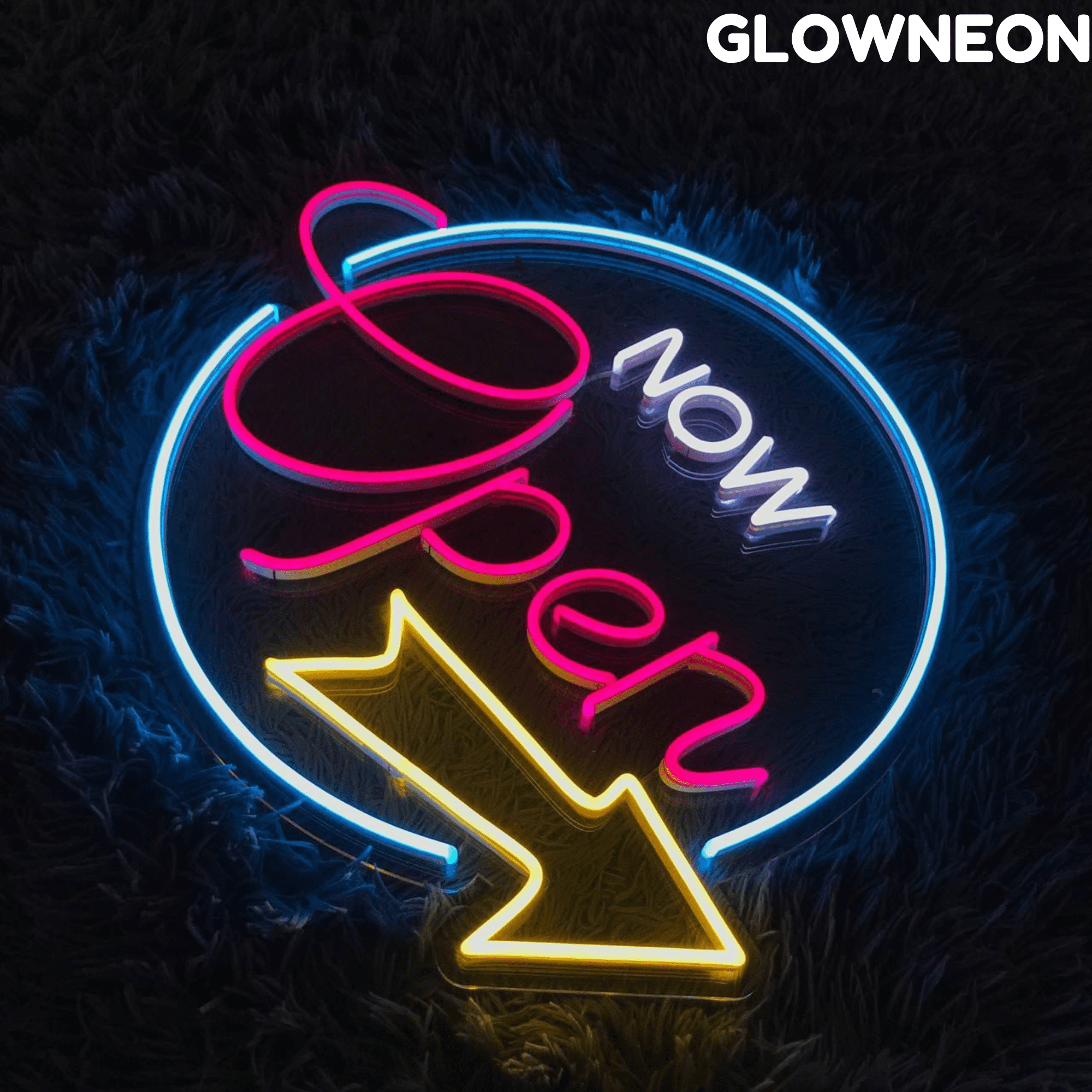 Glowneon Now Open Neon Sign, Open Logo Led Sign, Business Wall Decor