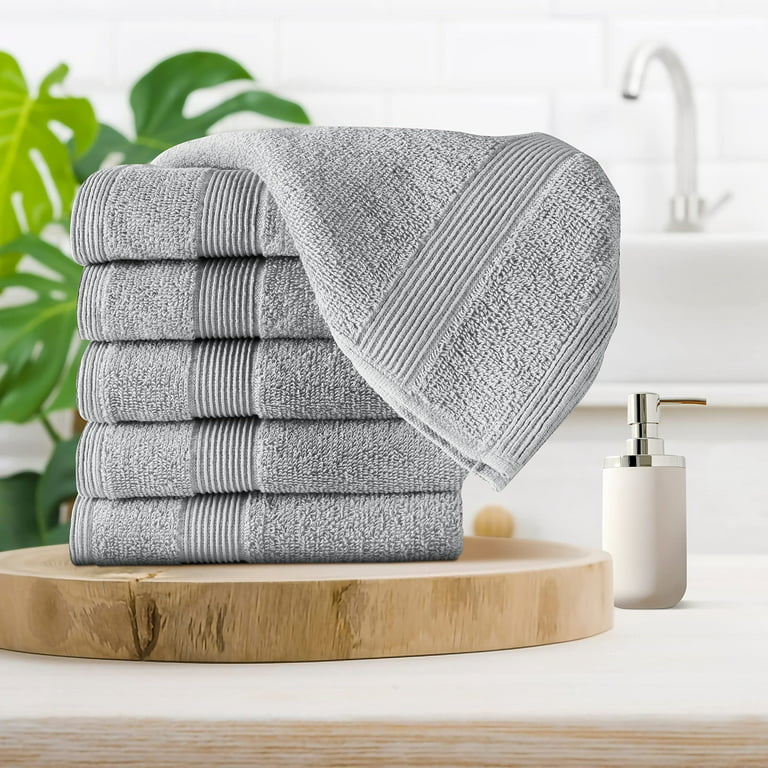 Hearth & Harbor Bath Towels for Bathroom - 100% Ring Spun Cotton Luxury Bathroom Towels - Ultra Soft & Highly Absorbent Bath Towels Set, 6 Piece Set